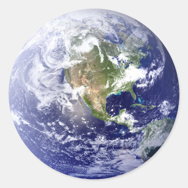 Rond Globe - Sticker circulaire (Devant)