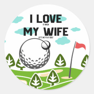 Rond Golf Drôle dire pour golfer Sticker Carré