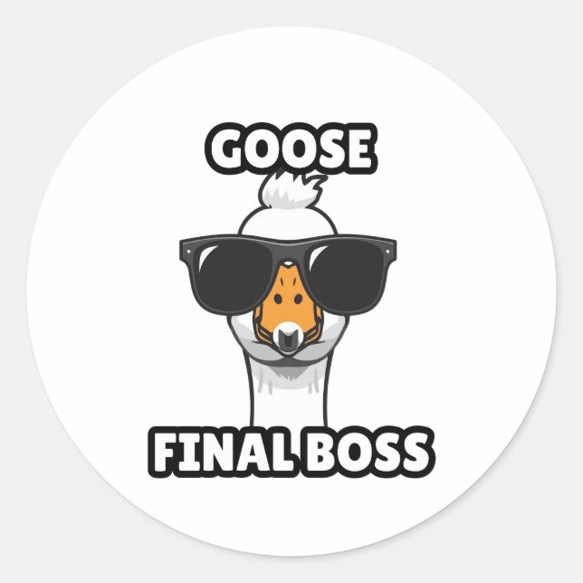 Rond Goose Final Boss Funny Sticker (Devant)