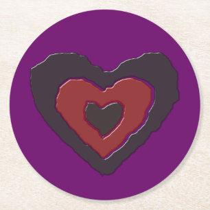 Rond Gothique Fondre Amour Dessous de verre en papier d