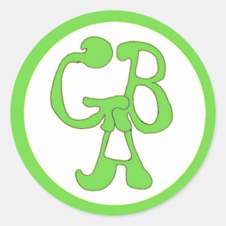 Rond Green Bus Adventures - GBA - Sticker vert