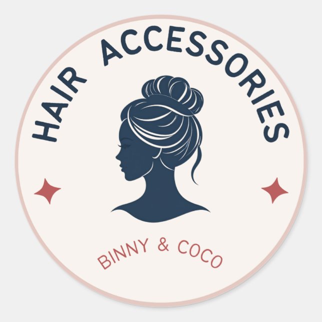 Rond hair cut sticker (Devant)