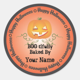 Rond Halloween citrouille cuit par Sticker