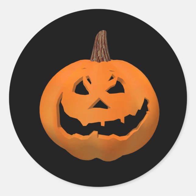 Rond Halloween : Mal Jack-O-Lantern : Sticker (Devant)