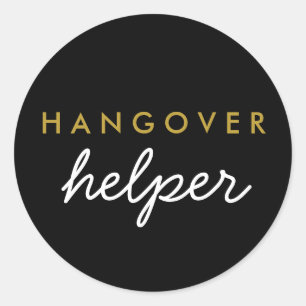 Rond Hangover Helper Wedding Favoriser Sticker