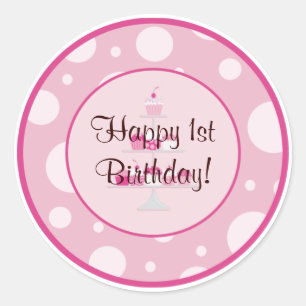 Rond Happy 1er Anniversaire Sticker