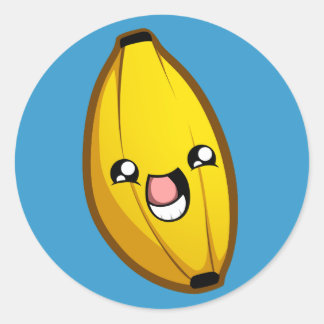 Rond Happy Banana Sticker