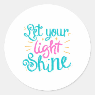 Rond Happy Bright Laisser Votre Sticker Léger