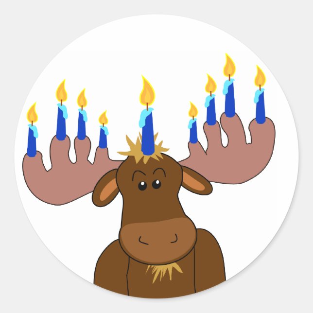 Rond Happy Chanukah Sticker (Devant)