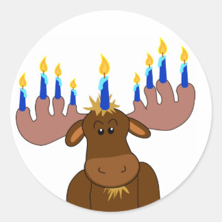 Rond Happy Chanukah Sticker