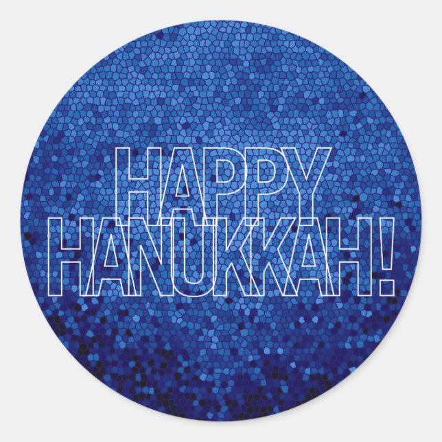 Rond Happy Hanoukka Sticker (Devant)