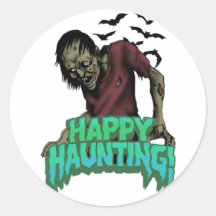 Happy Hauny Sticker Éffrayant Halloween Zombie