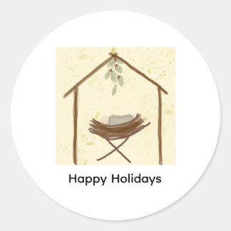 Rond Happy Holidays Sticker