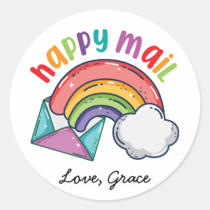 Rond Happy mail sticker
