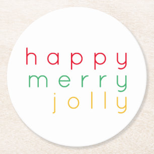 Rond HEUREUX JEUX JOLLY Dessous de verre ronds de papie