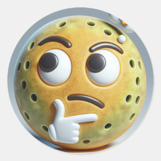 Rond Hmm…– Thinking Pickleball Emoji Sticker
