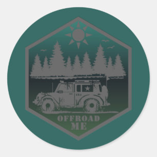 Rond HORS ROAD ME Sticker Carré sauvage