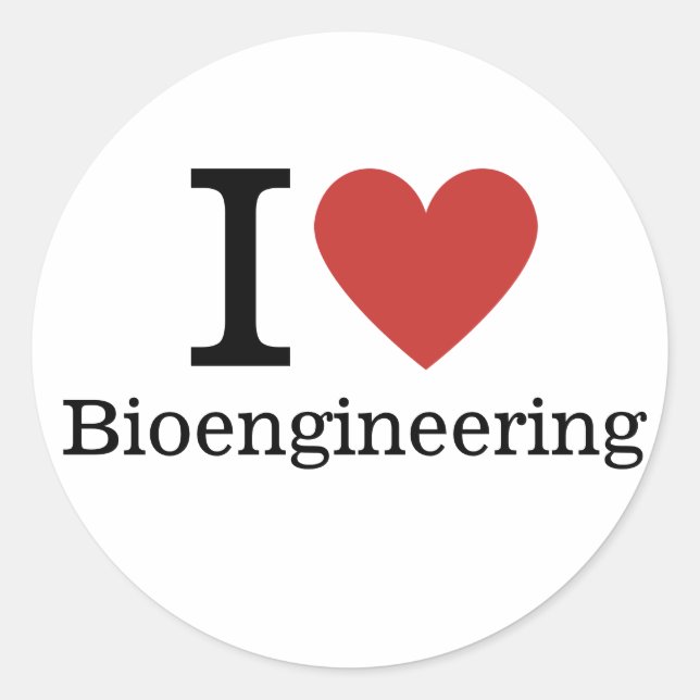 Rond I ❤️ Love Bioengineering STICKER (Devant)