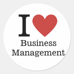 Rond I ❤️ Love Business Management STICKER