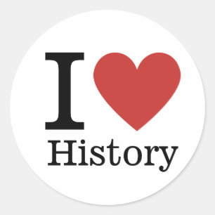 Rond I ❤️ Love Histoire STICKER