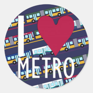 Rond I Love Metro Sticker
