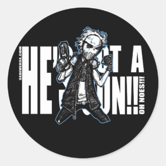 Rond Il a un Sticker pour armes à feu