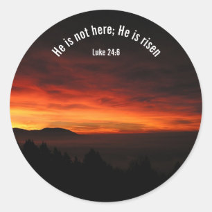 Rond Il n'est pas ici ; il est ressuscité - Sticker