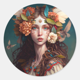 Rond Imaginaire Fairy Art Classic Round Sticker