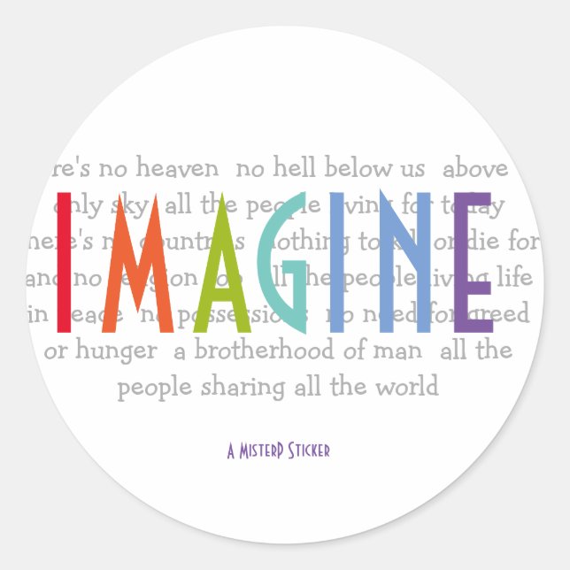 Rond IMAGINE - Sticker MisterP (Devant)