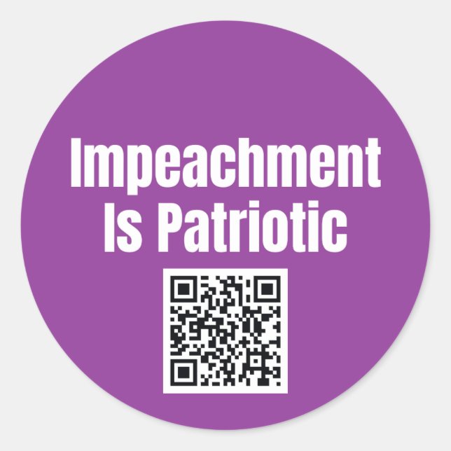 Rond Impeachment is Patriotic Sticker Sheet (Devant)