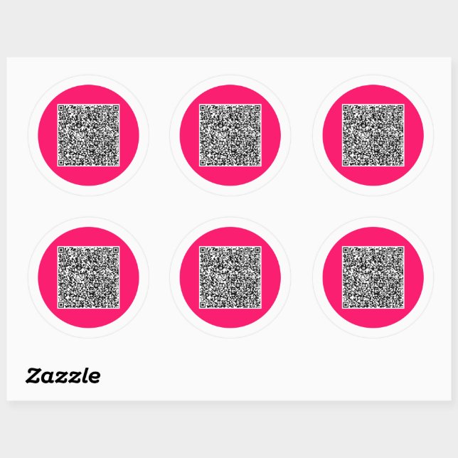 Rond Info de numérisation de code QR Sticker personnali (Feuille)