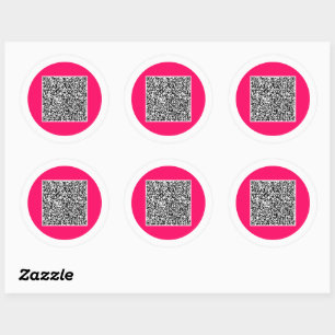 Rond Info de numérisation de code QR Sticker personnali