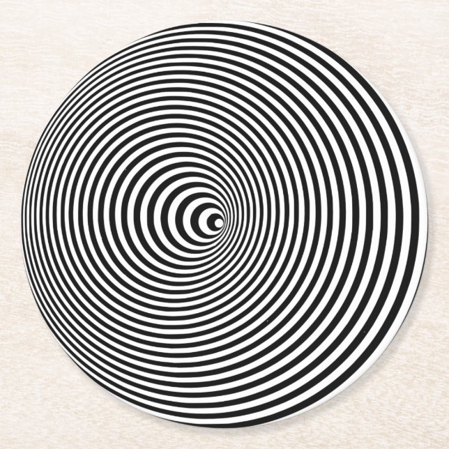 Rond Intéressant Dessous de verre d'illusion optique n° (Devant)