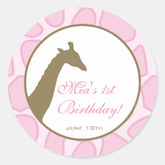 Rond Invitation à l'anniversaire ou Sticker préféré - r