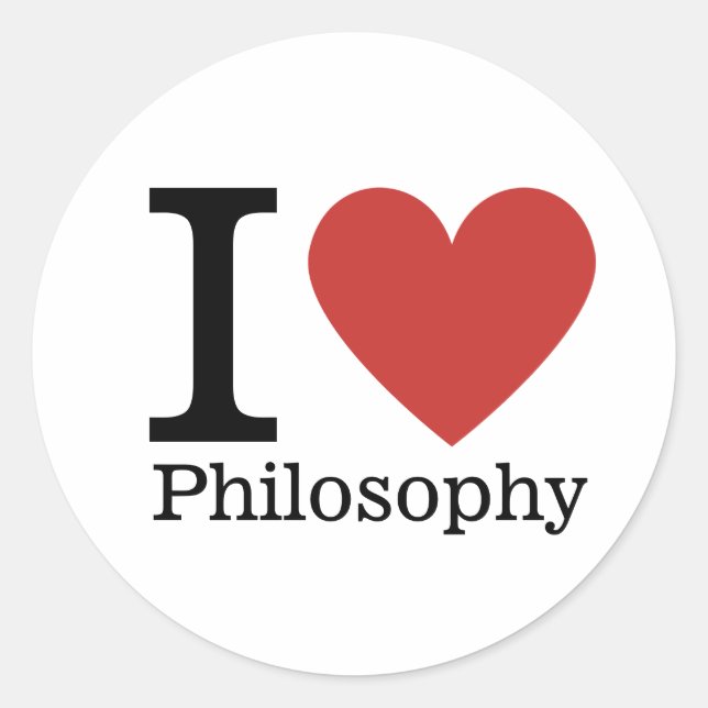 Rond J'❤️ Aimé Philosophie STICKER (Devant)