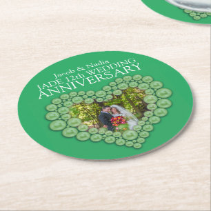 Rond Jade 12e anniversaire mariage dessous de verre de