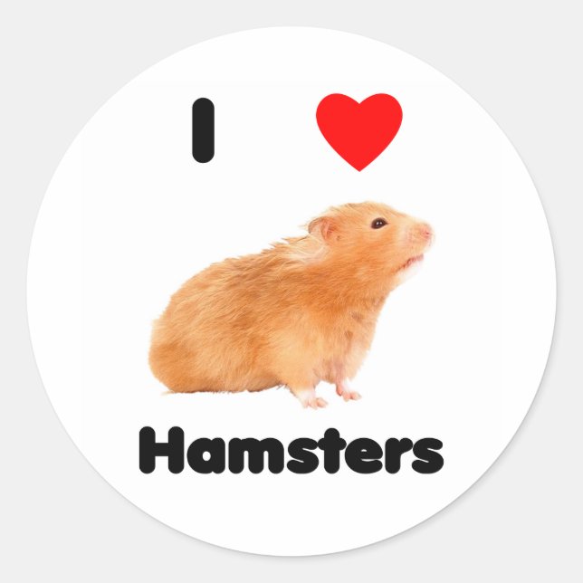 Rond J'adore Sticker hamsters (Devant)