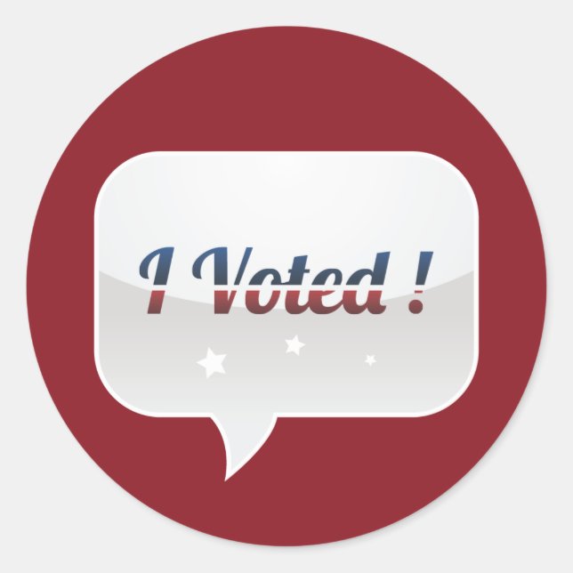 Rond J'ai voté Sticker (Devant)