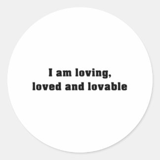 Rond J'aime - Affirmations Classic Round Sticker