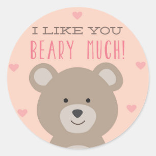 Rond J'Aime Que Vous Ayez Beaucoup Sticker Valentine