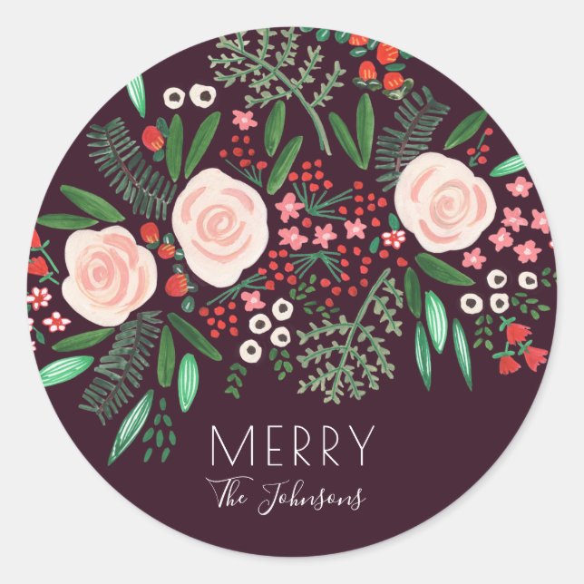 Rond Jardin botanique | Noël de vacances | Sticker (Devant)