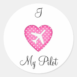 Rond Je Coeur Mon Sticker Pilote