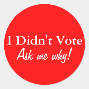 Rond Je n'ai pas voté Sticker Set