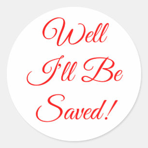 Rond Je serai sauvé Christian Sticker