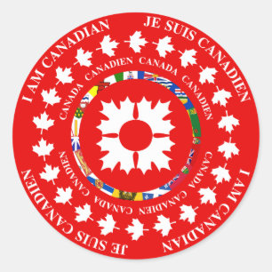 ROND JE SUIS CANADIEN - JE SUIS CANADIEN 2 STICKER