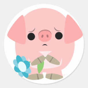 Rond "Je suis désolé" Belle Sticker en caricature