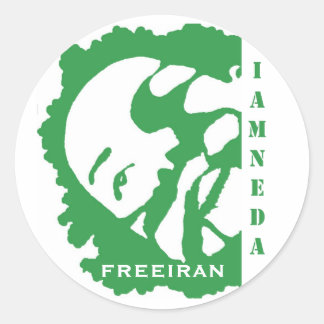 Rond je suis neda iran sticker
