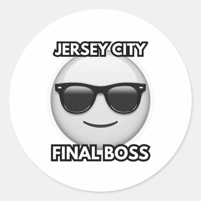 Rond Jersey City Final Boss Sticker (Devant)