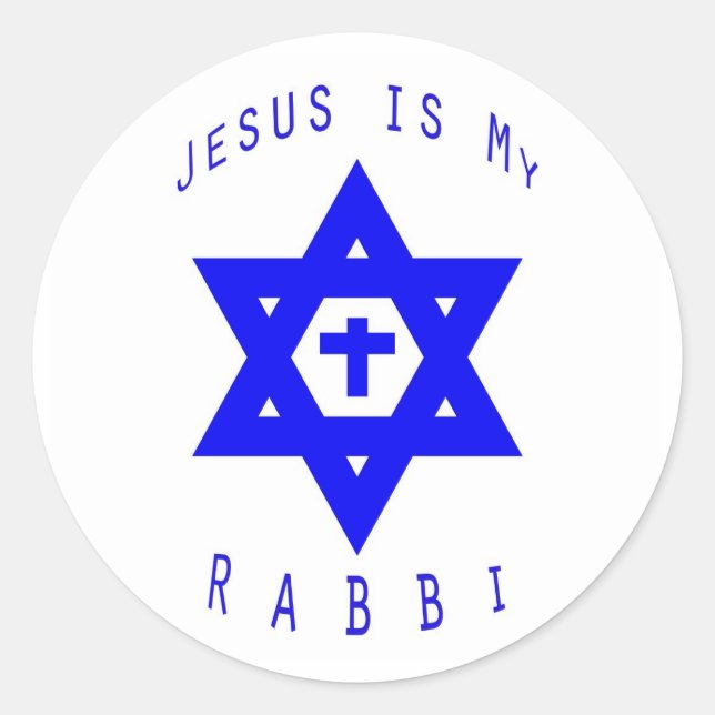 Rond Jésus est mon Sticker Rabbi (Devant)
