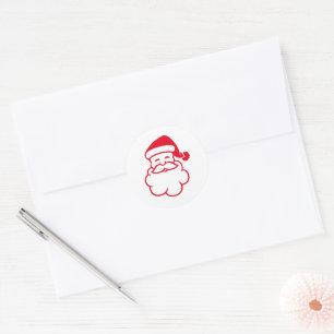 Rond Jolly Merry Santa Claus Sticker de Noël